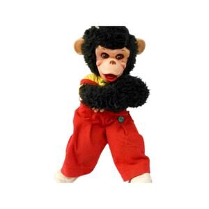 Vintage RUSHTON Rubber Face Monkey Zippy the Chimp, 1950s, LARGE 26" Tall, RARE